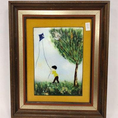 ENAMELED COPPER PLAQUE