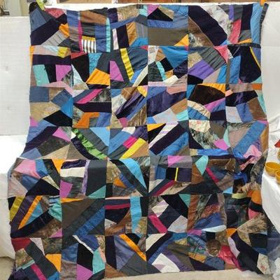 UNFINISHED ANTIQUE CRAZY QUILT