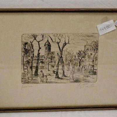 PICOLLO GIACOMO PENCIL SIGNED ETCHING