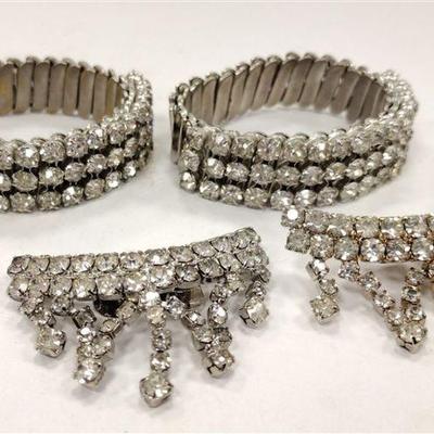 RHINESTONE STRETCH BRACELETS AND SHOE CLIPS