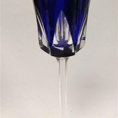 SIGNED CUT TO CLEAR CRYSTAL GOBLET