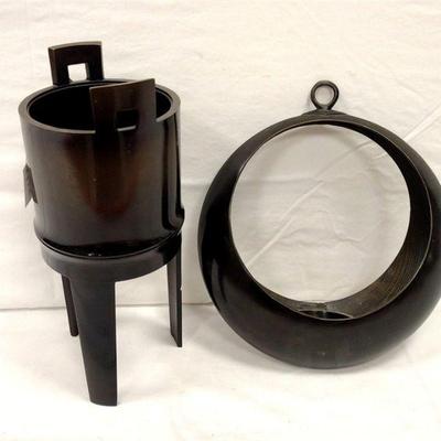 JAPANESE BRONZE PATINATED VASES