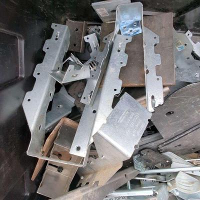 Assorted Metal Brackets and Hinges