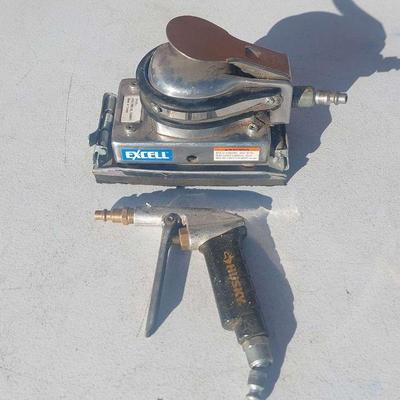 Excel Orbital Sander & High Pressure Blow Gun Pneumatic