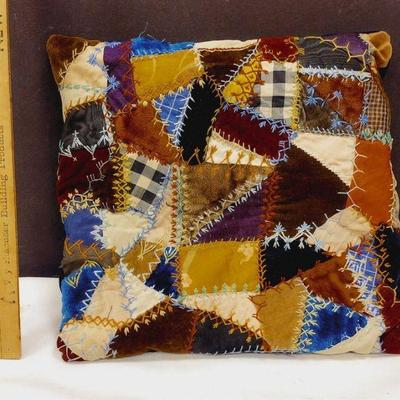 Crazy quilt pillow