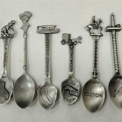 PEWTER COLLECTOR SPOONS