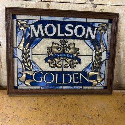 Molsen Golden Stained Glass Beer Wall Art