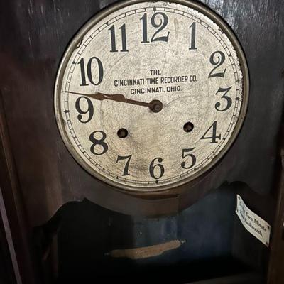 Antique Cincinnati Time Recorder Clock