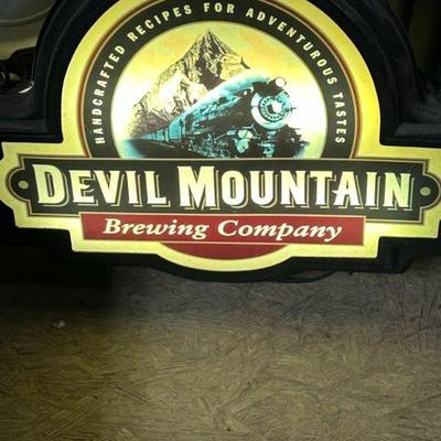 Devil Mountain Brewing Company Double Sided Hanging Advertising Light
