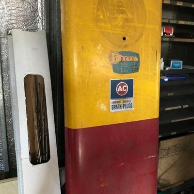 Vintage Gas Station Equipment and Fishing Rods
