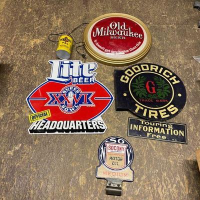 Great selection of vintage advertising signs