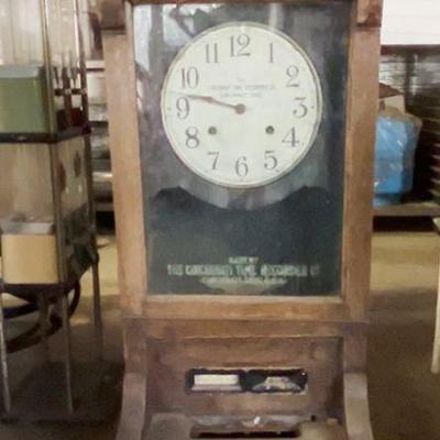 Antique Cincinnati Time Recorder Clock