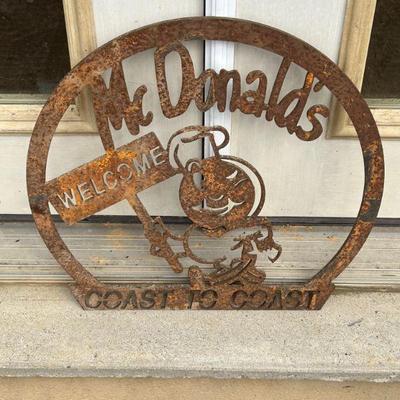 Vintage Cast Iron Mc Donald's Signs - Coast to Coast featuring Speedee