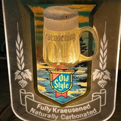 Vintage Old Style Beer Plugin Lighted Sign