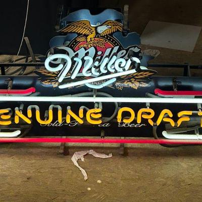 Vintage Miller Genuine Draft Neon Sign