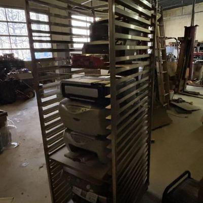 Sale Photo Thumbnail #154: Restaurant Equipment - Stainless Steel Bakers Rack