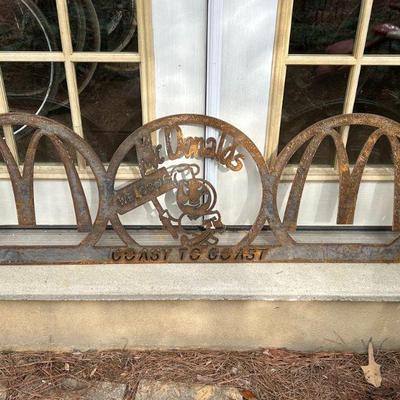 Vintage Cast Iron Mc Donald's Signs - Coast to Coast featuring Speedee