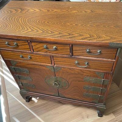MHT033- Vintage Korean Wooden Cabinet With Drawers