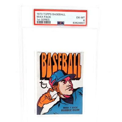 1972 Topps Unopened Wax Pack PSA NM-MT 8. MISLABLED by PSA (as a 1973)