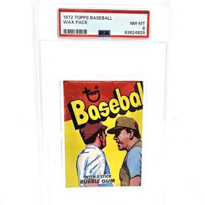 1973 Topps 1st Series Unopened Wax Pack PSA EX-MT 6. MISLABLED by PSA (as a 1972)