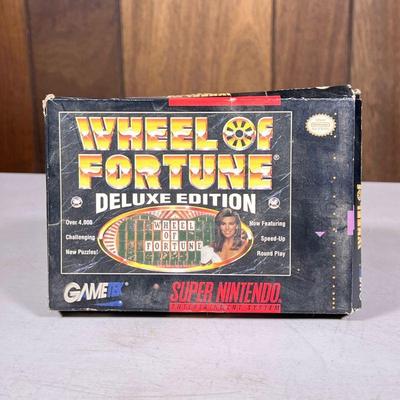 SNES Wheel Of Fortune Game | Game Tek Super Nintendo Entertainment System: Wheel of Fortune Deluxe Edition. - w. 7 in (box)


