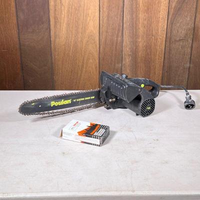 Poulan 14” Electric Chainsaw | Model PLN1514 with extra chain.

