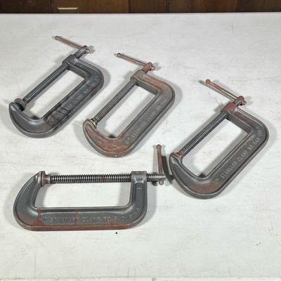 (4pc) Cincinnati C Clamps | 6” standard C clamps by Cincinnati Tool, made in USA