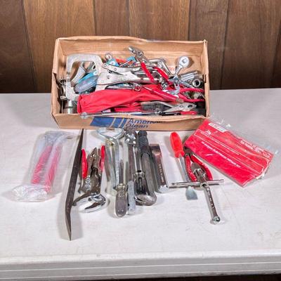 Large Group Hand Tools | Misc. grouping of hand tools including pliers, Truecraft box wrenches, and more.

