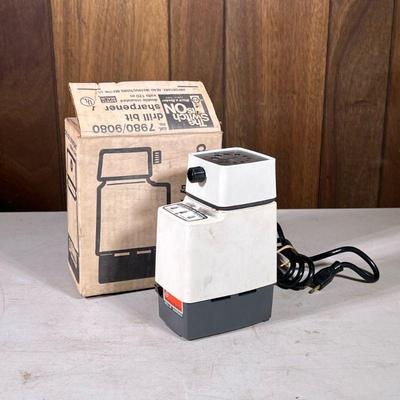 Black & Decker Drill Bit Sharpener | Original box, 7980 / 9080 drill bit sharpener. - h. 8 x w. 7 x d. 4 in