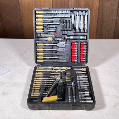 Craftsman Speed-Lok Drill Set | Boxed drill bit set including boring bits, screwdriver heads, and others. - h. 11 x w. 11 x d. 3 in (box)


