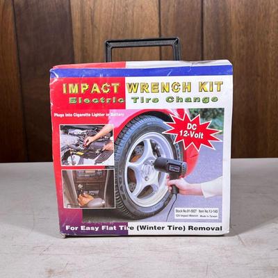 Emergency Impact Wrench Kit | Electric Tire Change, plugs into cigarette lighter or battery, new in original box. - h. 10 x w. 10 in

