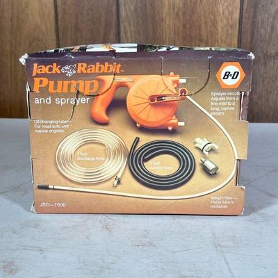 Jack Rabbit Pump & Sprayer | Black & Decker JSO-1500, pumps gas, water, and oil, and sprays.