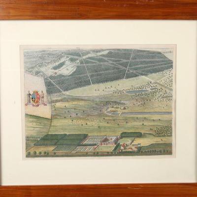 1707 Johannes Kip map of Nottinghamshire, England