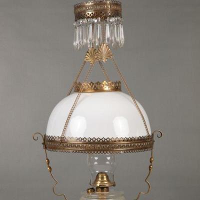 Victorian Parlor lamp- kerosene chandelier