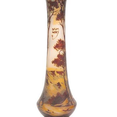 Daum Nancy Cameo Glass vase