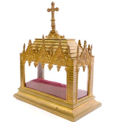 Gilt Brass Reliquary