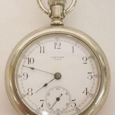 1126	CENTURY POCKET WATCH IN KEYSTONE SILVEROID WATCH CASE
