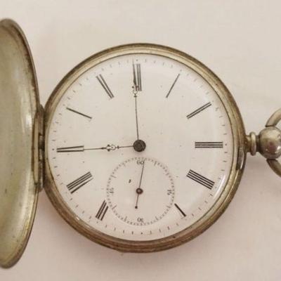 1128	ANTIQUE KEY WOUND POCKET WATCH, CASE MARKED TISSOT & CO.
