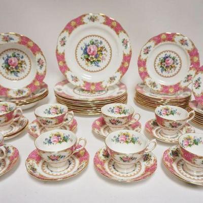 1003	ROYAL ALBERT FINE BONE CHINA *LADY CARLYLE* 40 PIECES INCLDUING 9-10 1/2 IN PLATES, 9-8 1/4 IN PLATES, 9-6 1/4 INPLATES, 5-8 1/4 IN...