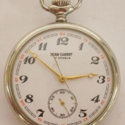 1127	JEAN CARDOT 17 JEWEL POCKET WATCH
