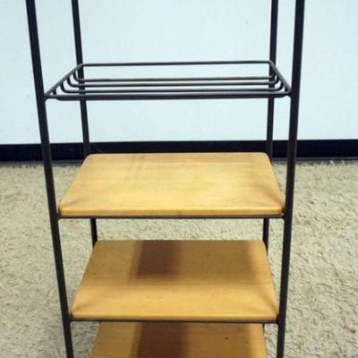 1232	LONGABERGER METAL CRAFT BOOK STAND WITH 3 WOOD SHELVES
