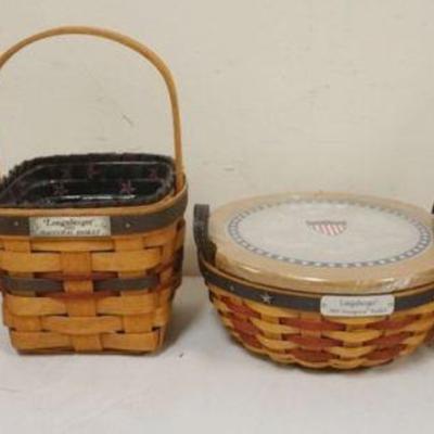 1221	ASSORTED LONGABERGER BASKETS WITH 1988, 2-1993 AND 2005 INAUGURAL BASKETS

