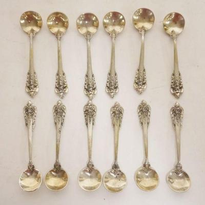 1194	STERLING SILVER, 12 WALLACE STERLING SALT SPOONS, 1.94 TOZ
