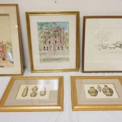 1248	GROUP OF ASSORTED FRAMED ARTWORK INCLUDING WATERCOLORS
