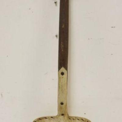 1240	ANTIQUE SHOVEL W/HAND PAINTED SCENE OF COVERED BRIDGE, APPROXIMATELY 38 IN HIGH
