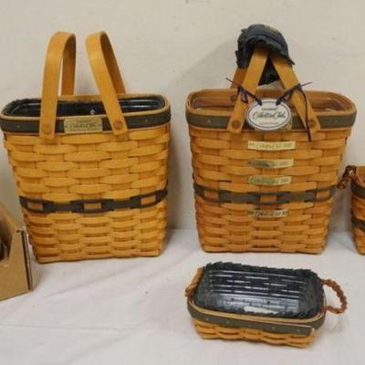 1204	ASSORTED LONGABERGER COLLECTORS CLUB BASKETS WITH CUPCAKE BASKET
