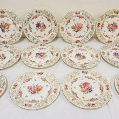 1001	SCHLAGGENWALD CZECH 12-11 IN PLATES W/ASSORTED FLORAL DESIGN
