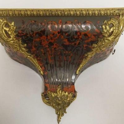 1044	BOULLE DECORATED WALL SHELF, APPROXIMATELY 13 X 7 X 9 IN H
