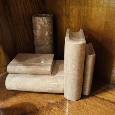 MARBLE BOOK ENDS