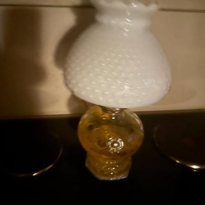Milk Glass Oil Lamp